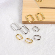 Load image into Gallery viewer, Minimalist Rectangular Hoop Earrings
