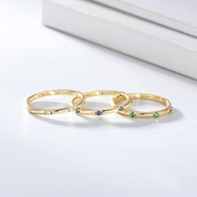 Load image into Gallery viewer, Minimalist Color Gem Stackable Ring
