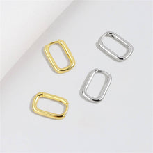 Load image into Gallery viewer, Minimalist Rectangular Hoop Earrings
