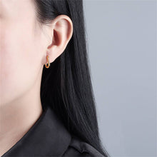 Load image into Gallery viewer, Minimalist Rectangular Hoop Earrings
