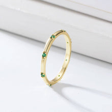 Load image into Gallery viewer, Minimalist Color Gem Stackable Ring
